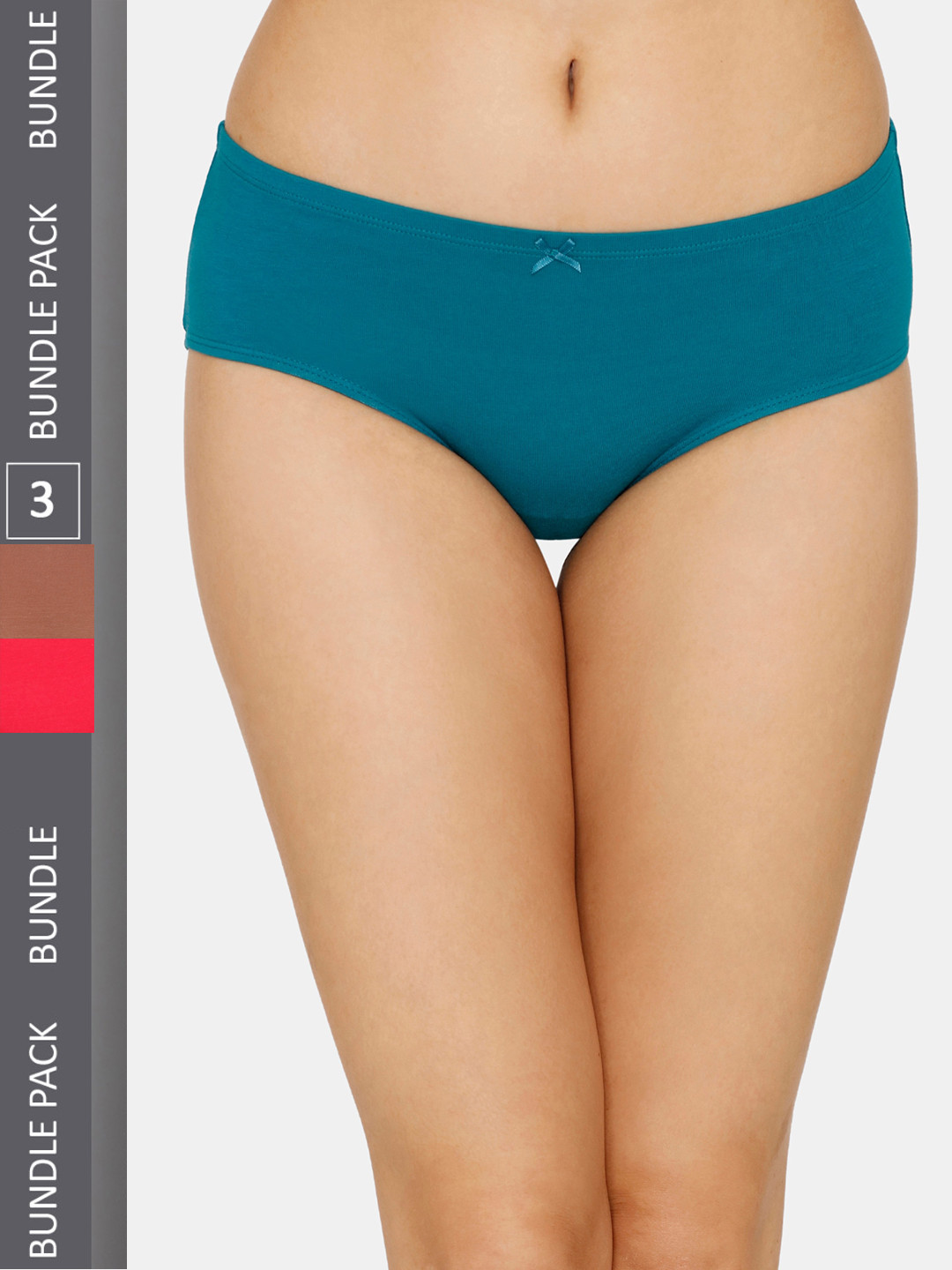 

Zivame Women Pack Of 3 Low-Rise Hipster Briefs, Orange