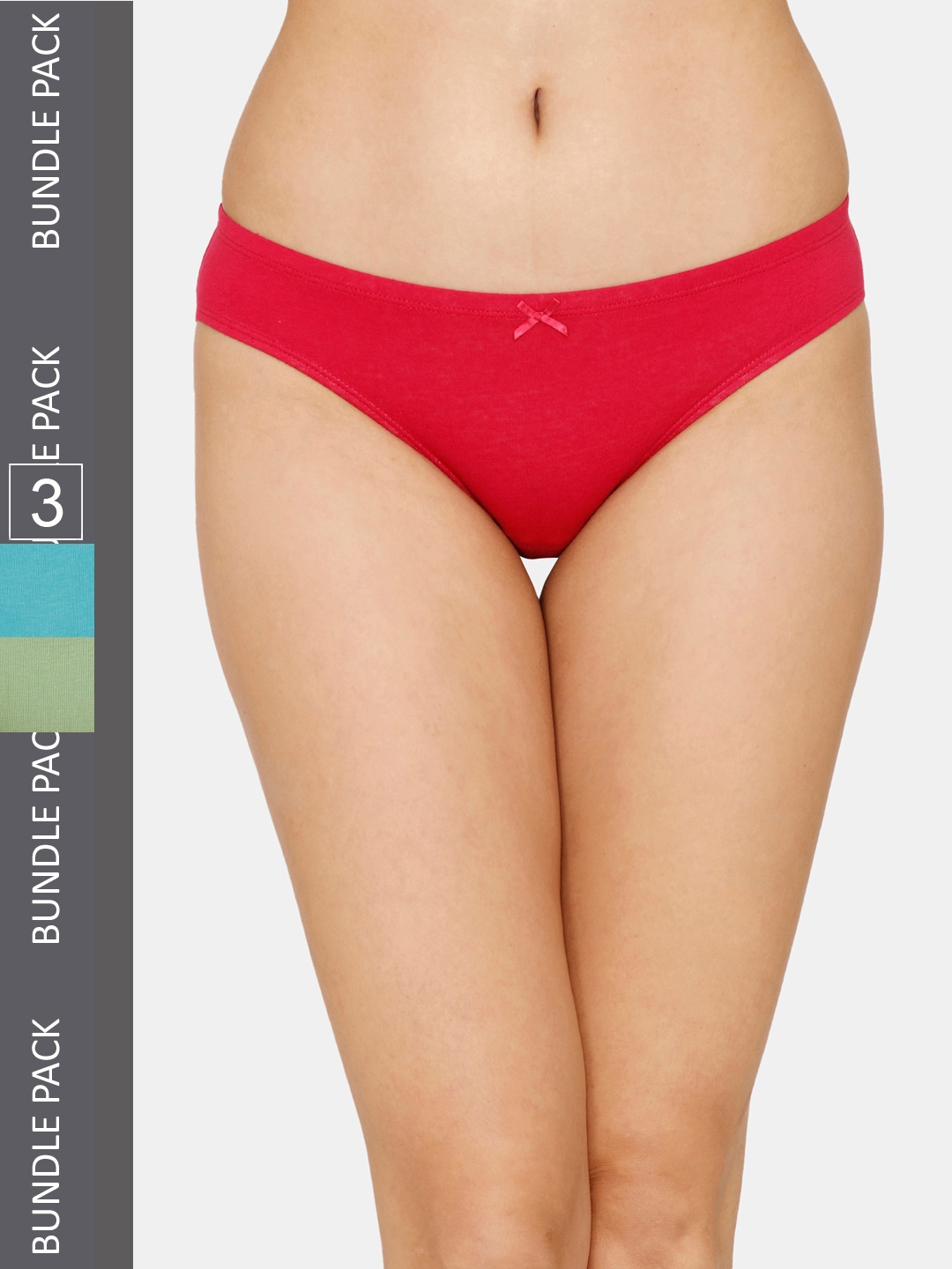 

Zivame Women Pack Of 3 Bikini Briefs, Red