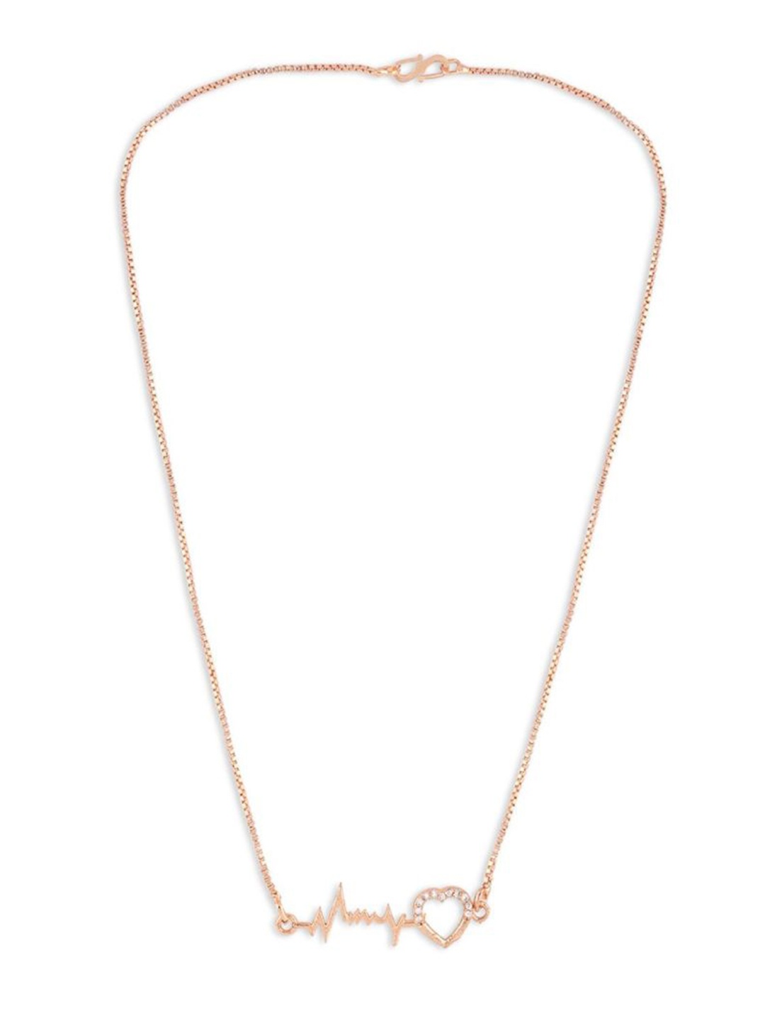 

Efulgenz Crystals Studded Pendant Gold-Plated Chain