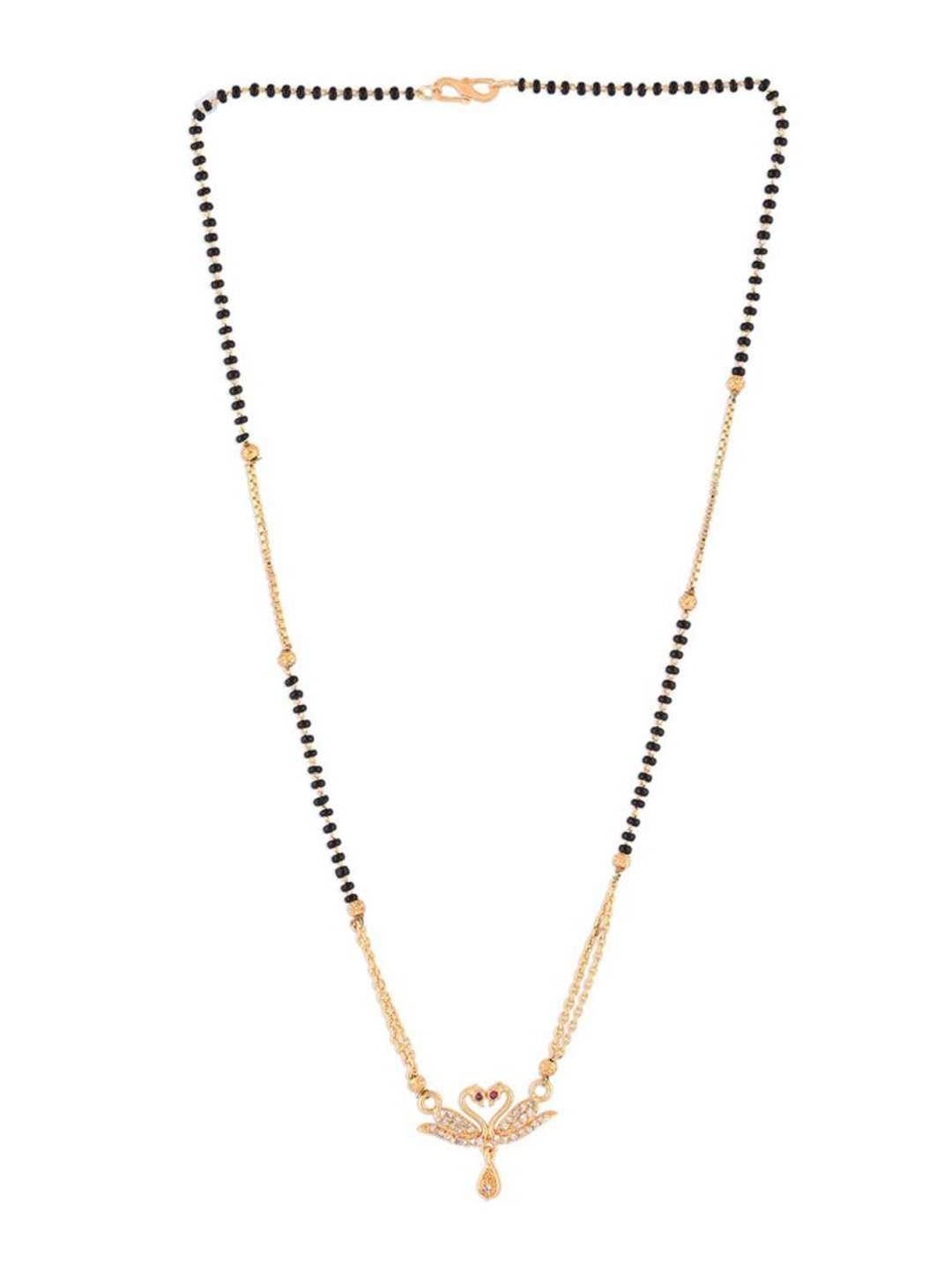 

Efulgenz Crystals Beaded Gold-Plated Mangalsutra