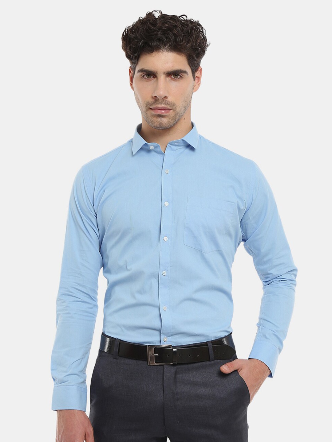 

V-Mart Men Blue Classic Cotton Formal Shirt