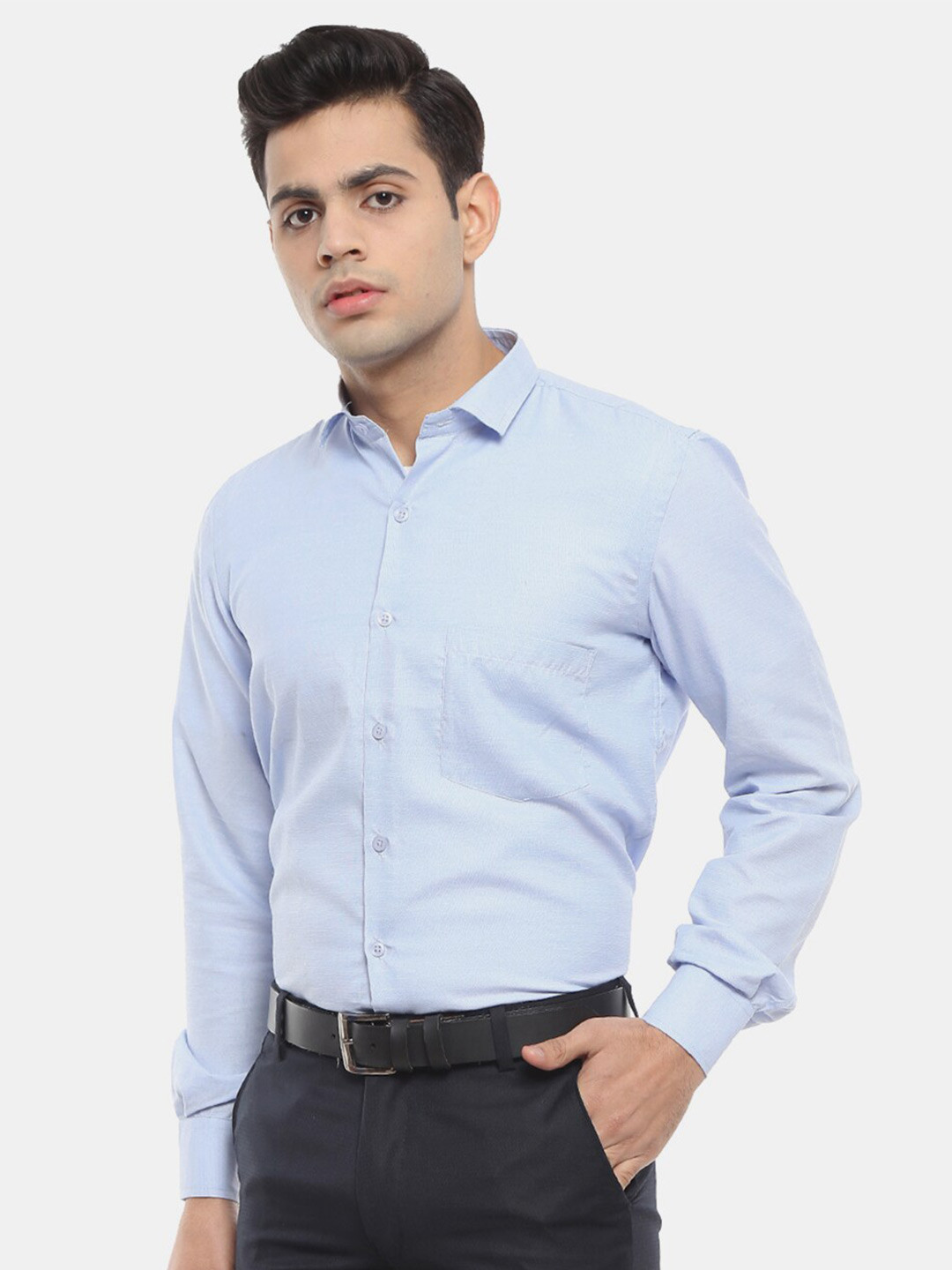 

V-Mart Men Blue Classic Cotton Formal Shirt