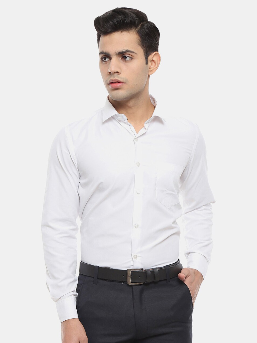 

J White by Vmart Men White Classic Cotton Formal Shirt