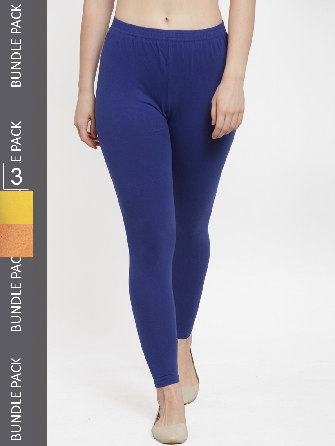

Jinfo Women Pack Of 3 Regular-Fit Leggings, Blue