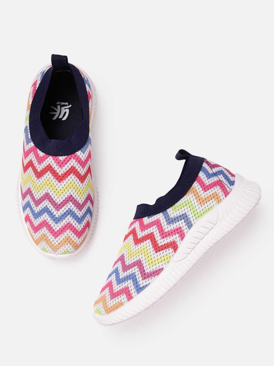 

YK Kids Chevron Print Slip-On Sneakers, Multi