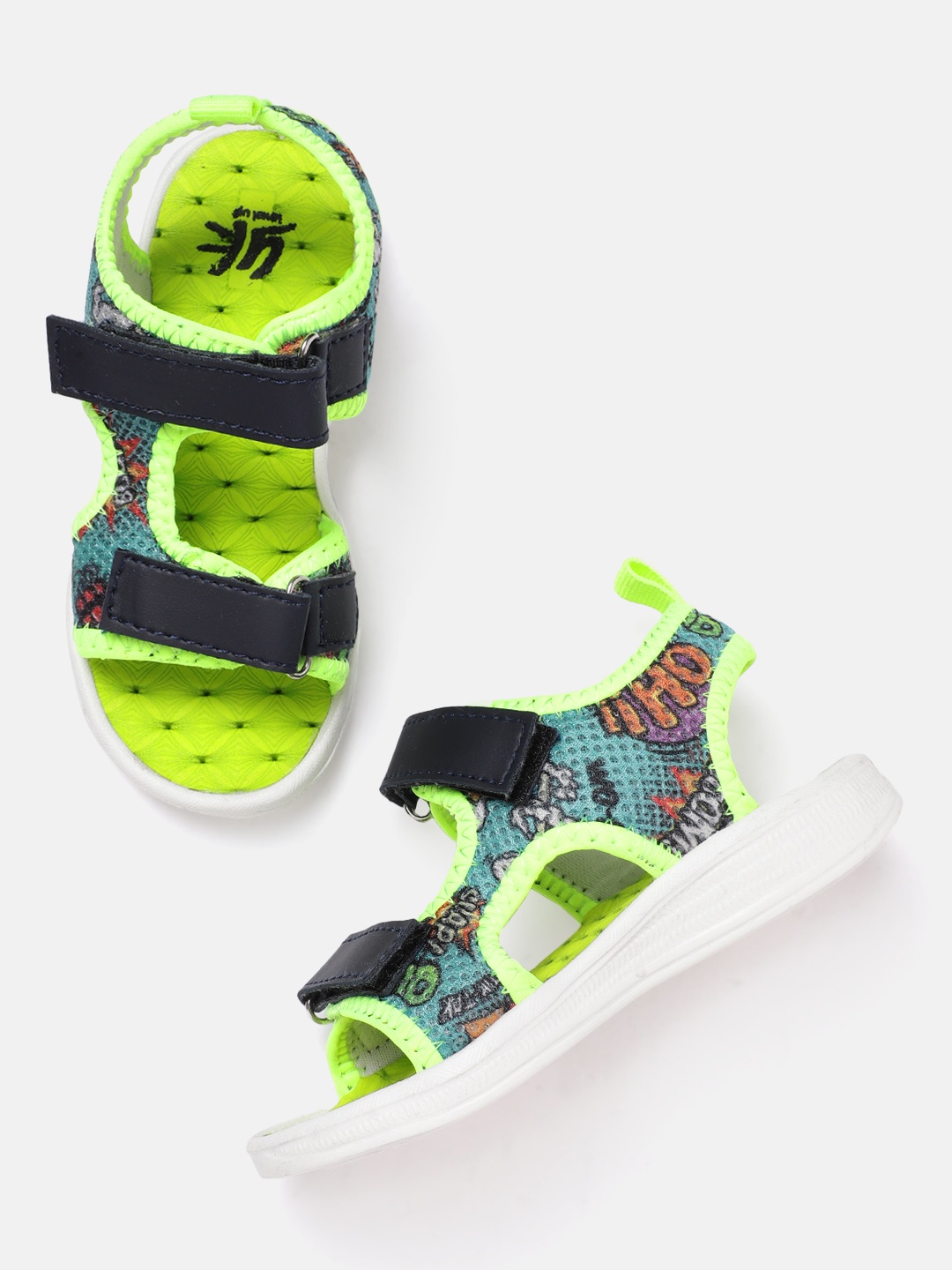 

YK Kids Printed Sports Sandals, Navy blue