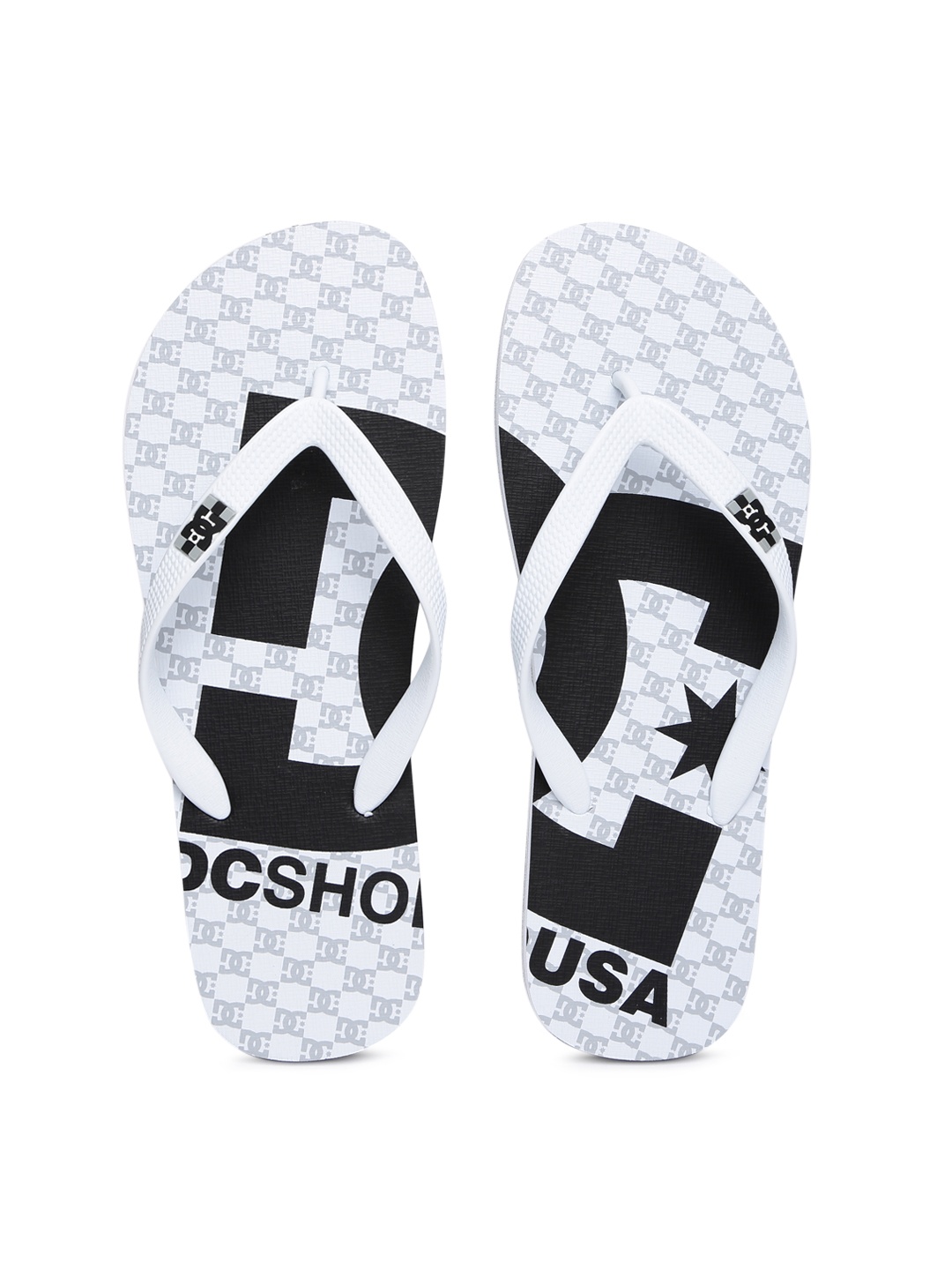 

DC Men White & Black SPRAY GRAFFIK M Printed Flip-Flops