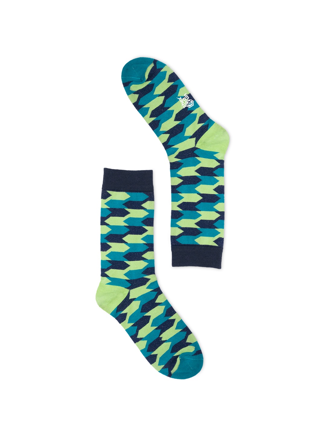 

hexafun Green Pattered Calf-Length Pure Cotton Socks