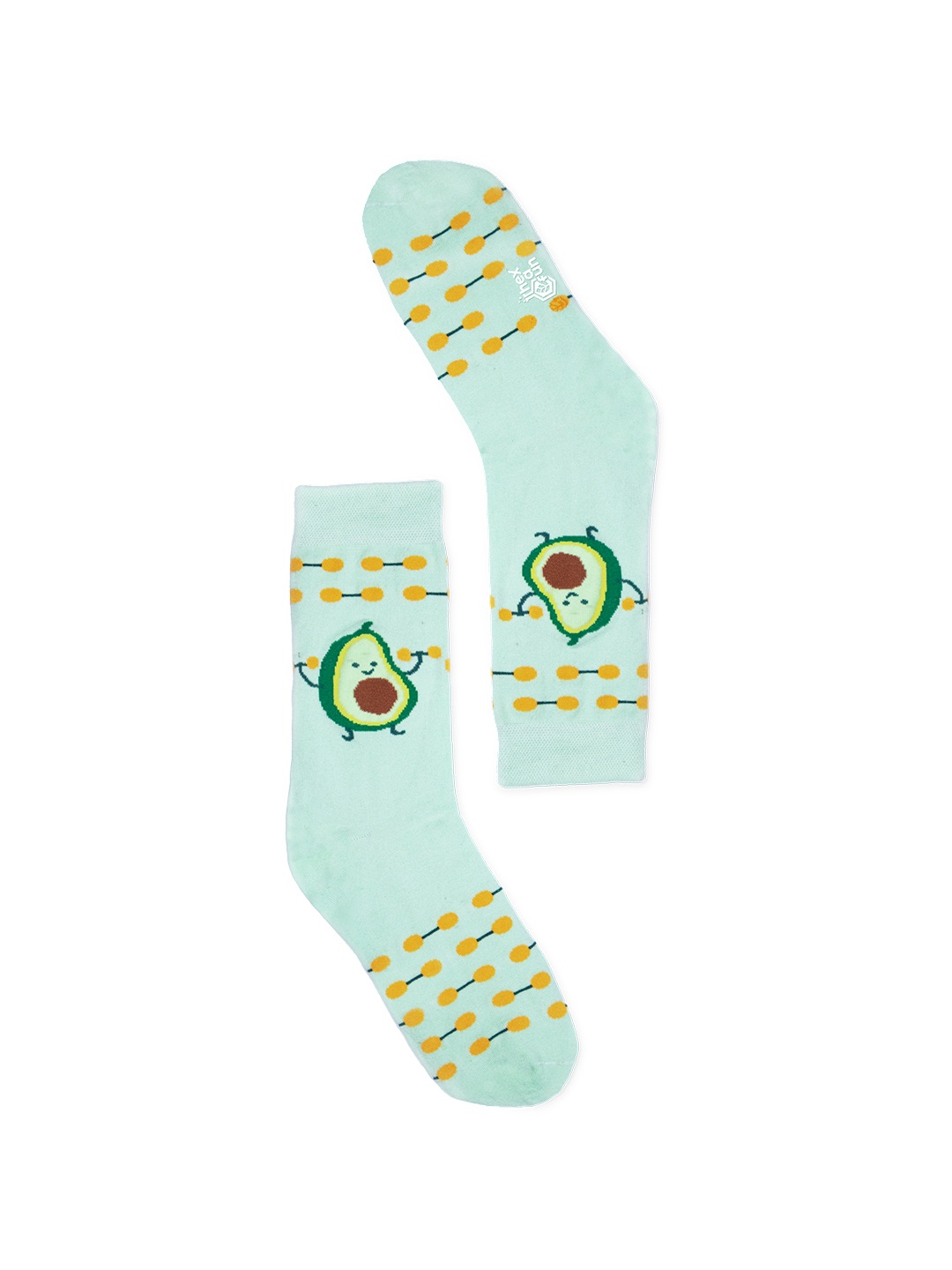 

hexafun Green & Orange Patterned Pure Cotton Above Ankle-Length Socks