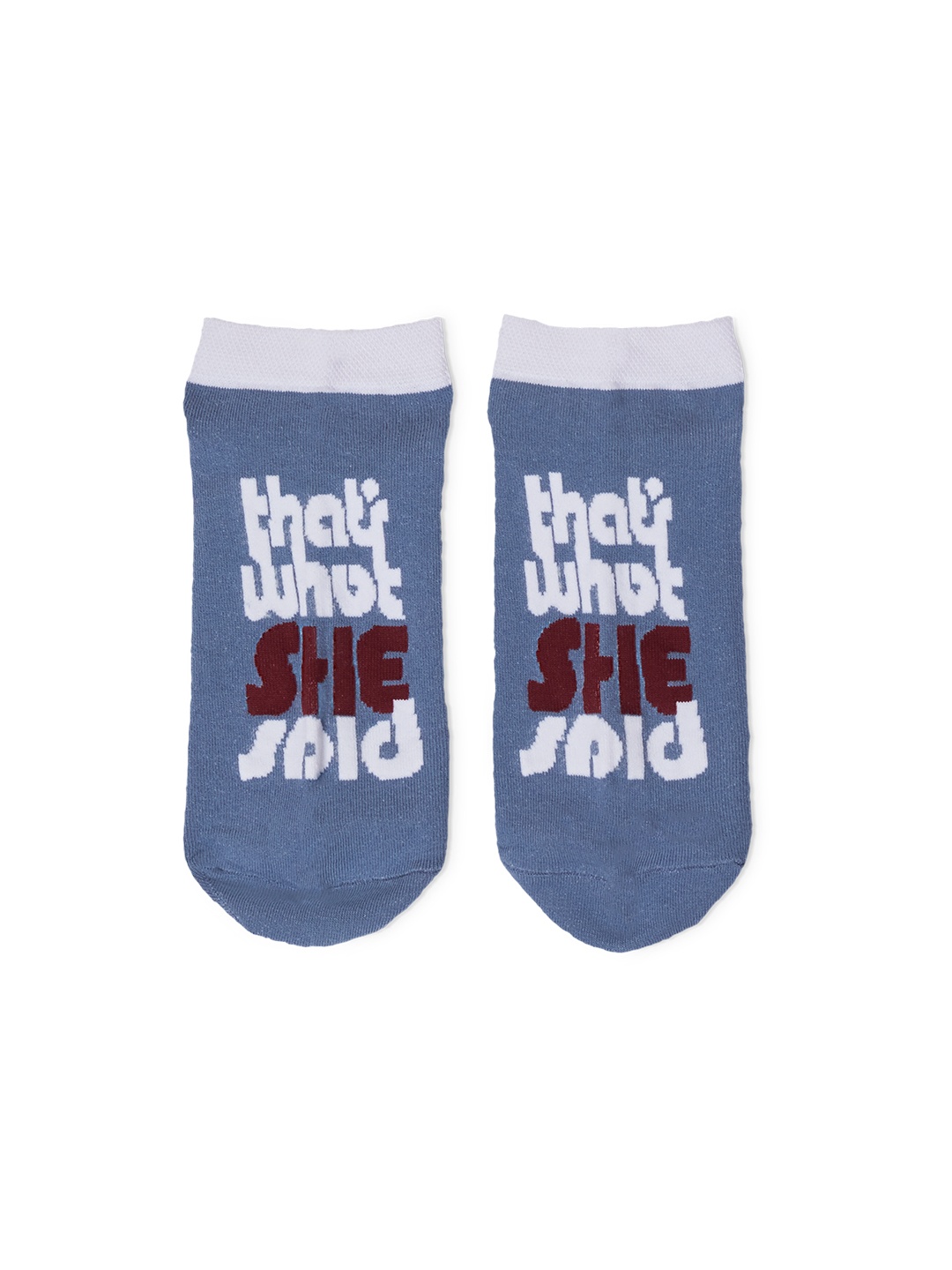 

hexafun Blue Patterned Above Ankle Length Socks