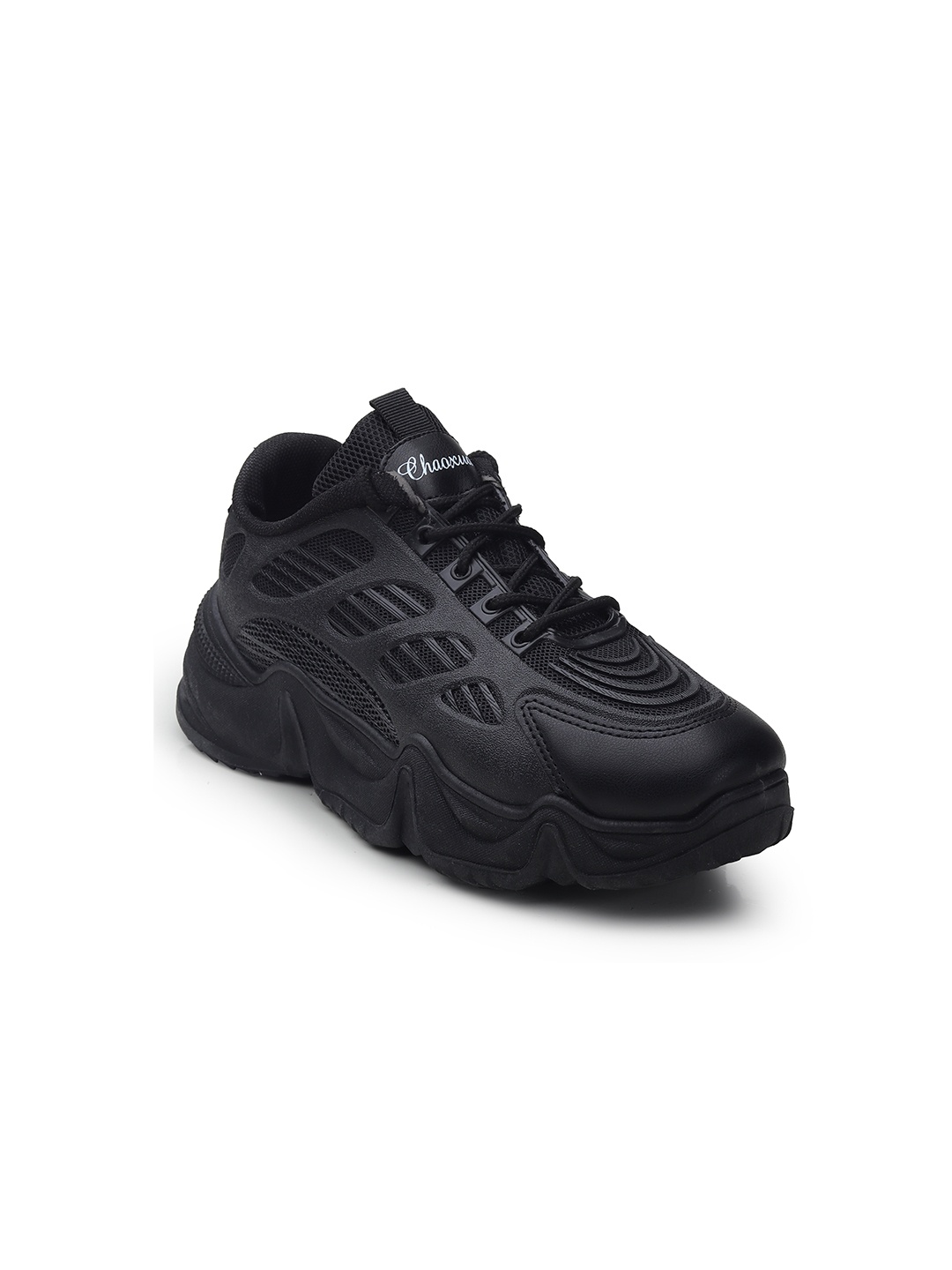 

CASSIEY Women Black Mesh Walking Shoes