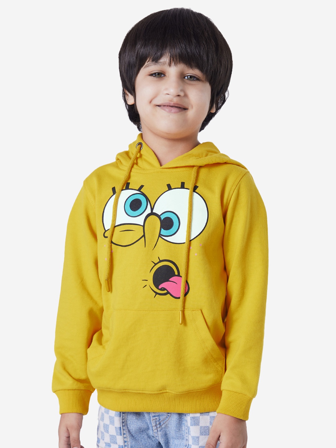 

The Souled Store Boys Yellow Cotton Printed T-shirt