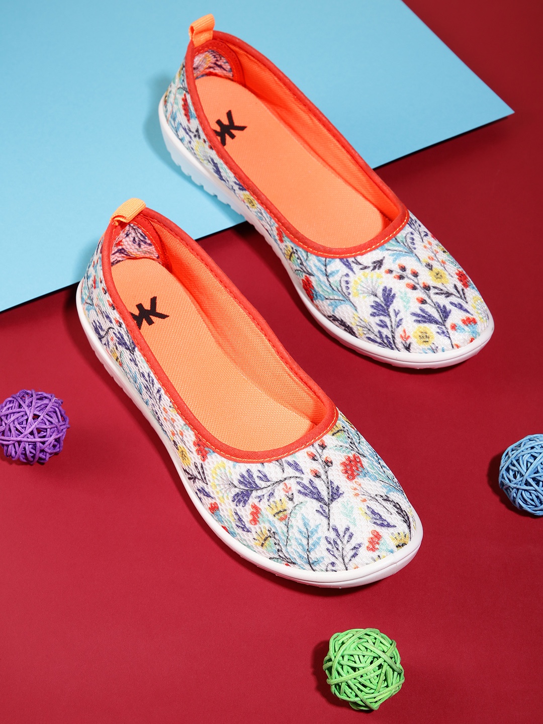 

Kook N Keech Women Printed Ballerinas, White