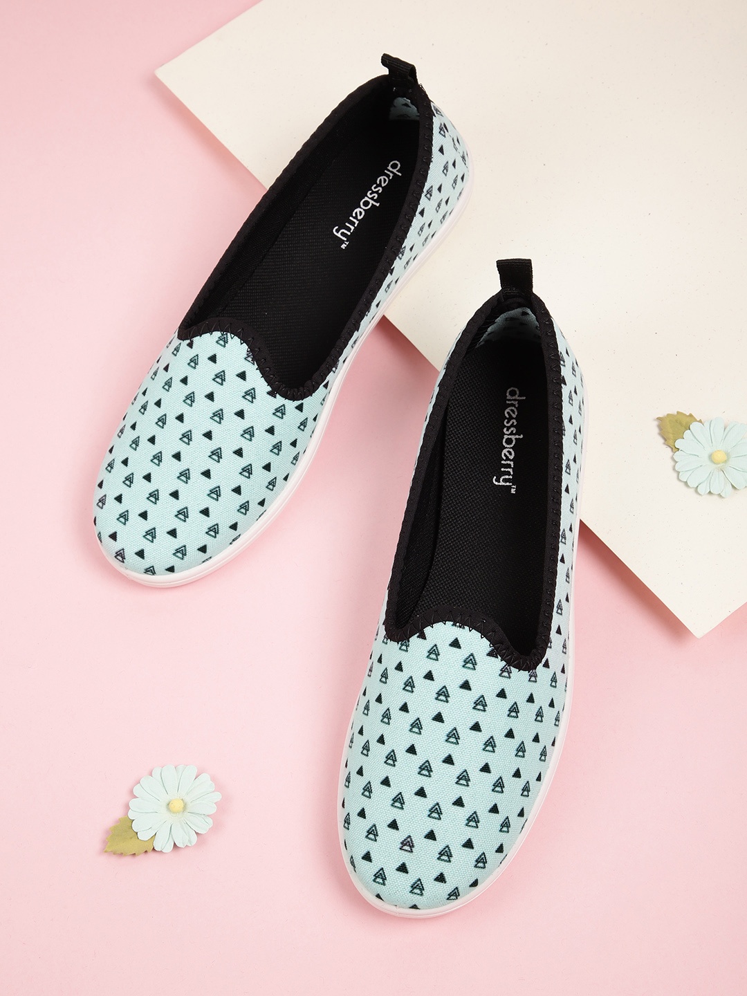 

DressBerry Women Printed Ballerinas, Sea green