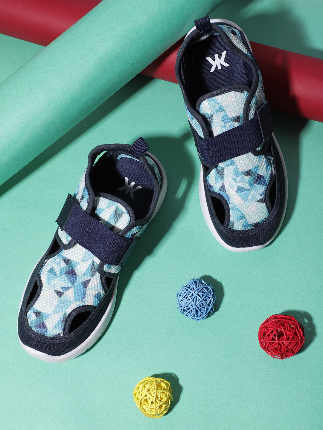 

Kook N Keech Women Geometric Printed Sneakers, Blue