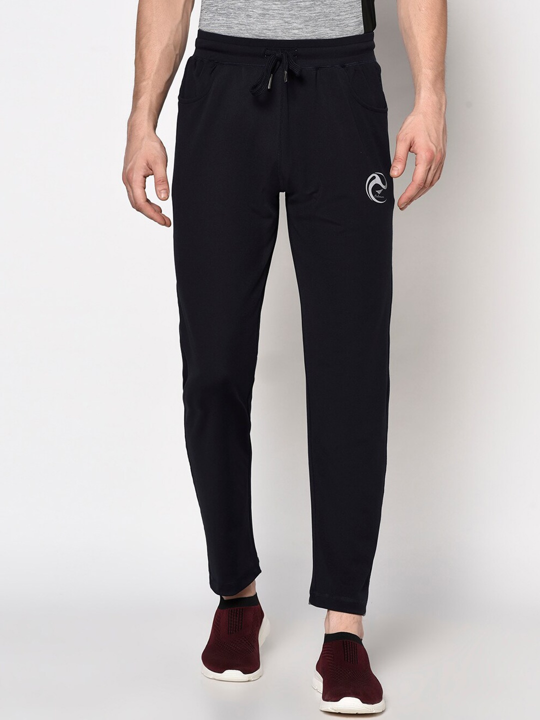 

Oakmans Men Navy Blue Cotton Antimicrobial Regular-Fit Track Pants