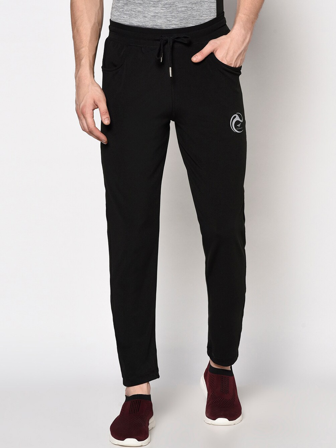 

Oakmans Men Black & White Cotton Track Pants