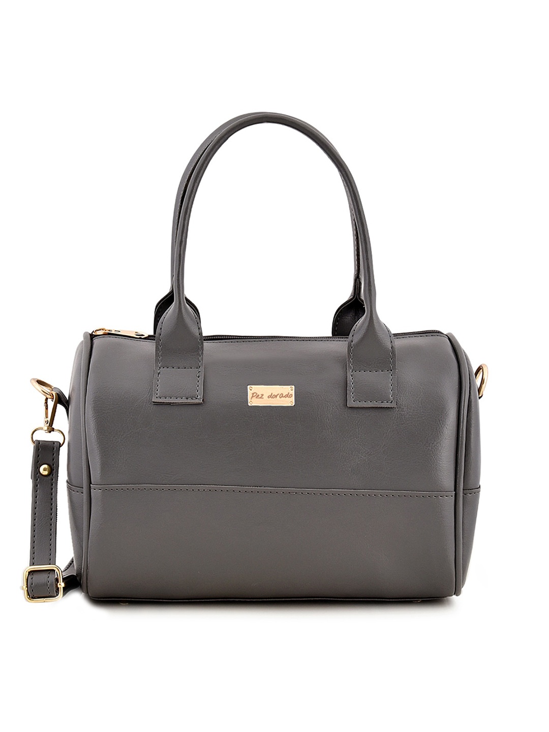 

Pez dorado Grey Structured Handheld Bag
