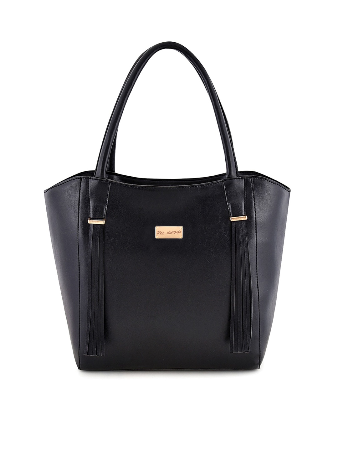 

Pez dorado Black Structured Handheld Bag