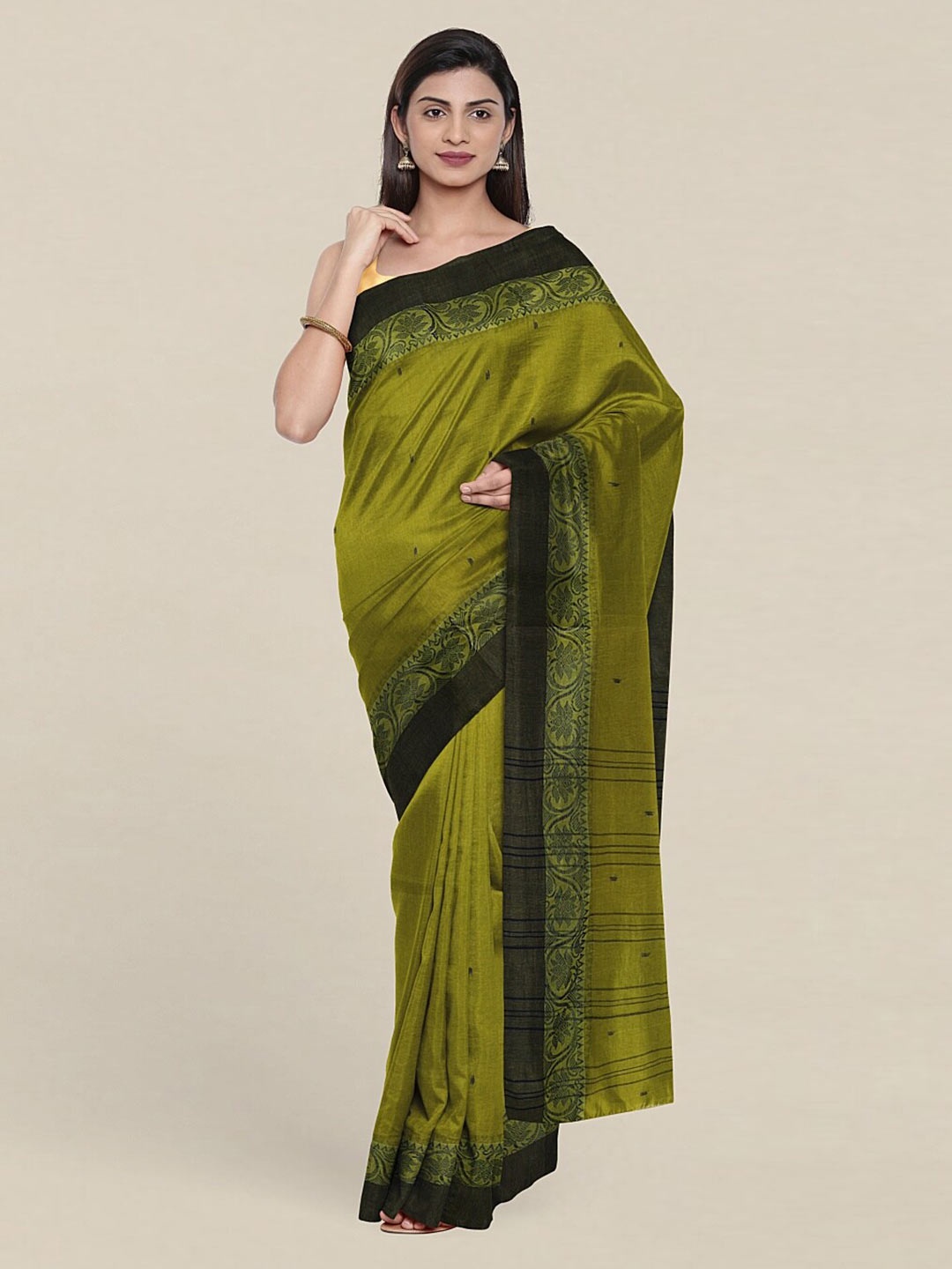 

Pothys Green Woven Design Pure Cotton Saree