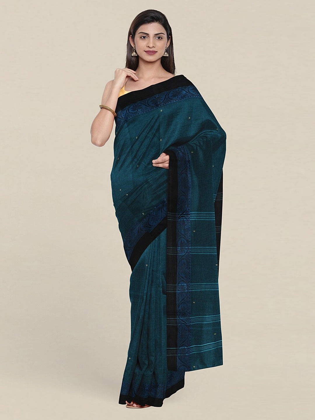 

Pothys Blue Woven Design Pure Cotton Saree