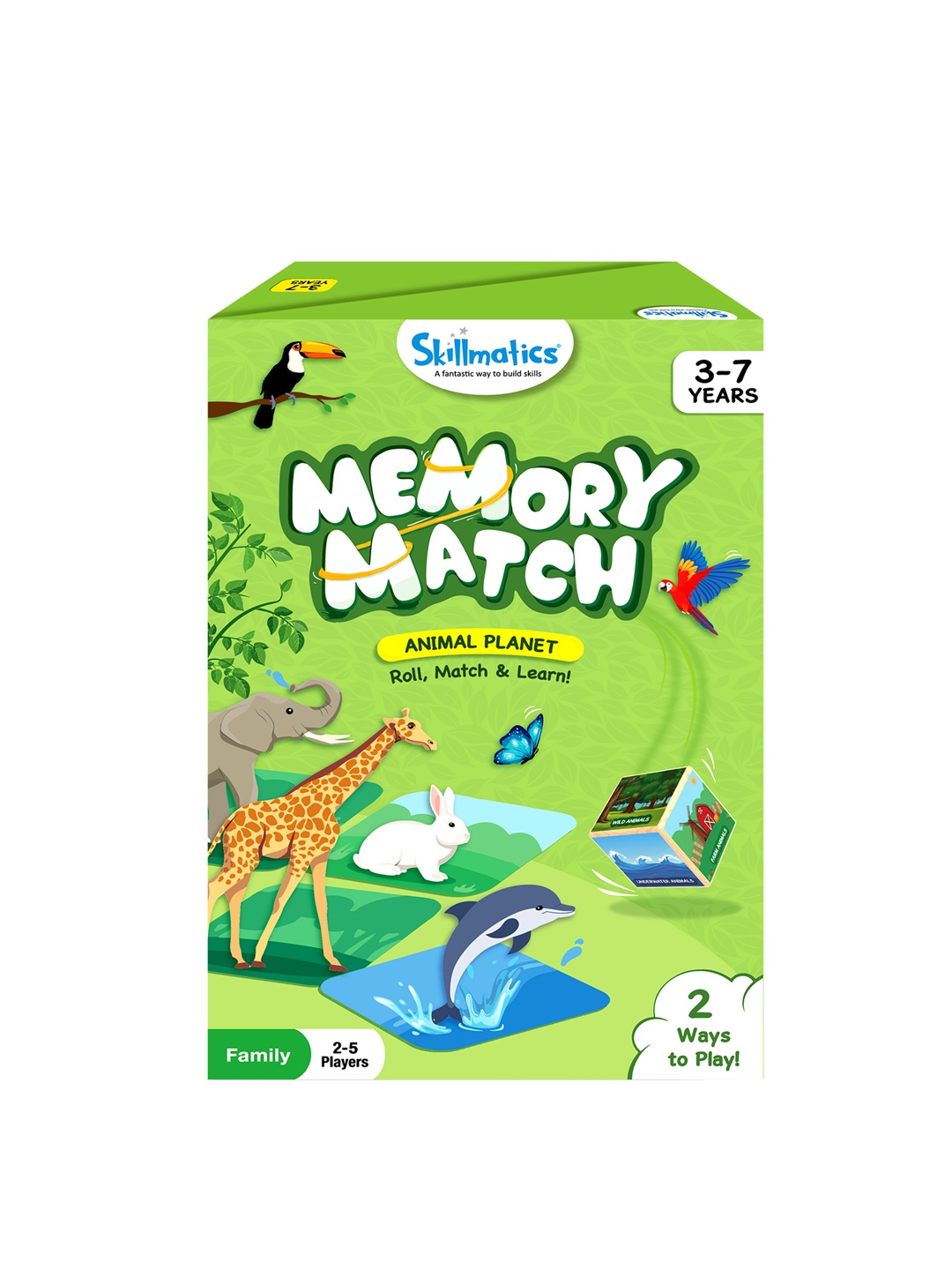 

Skillmatics Kids Green Memory Match-Animal Planet Activity Toys and Games