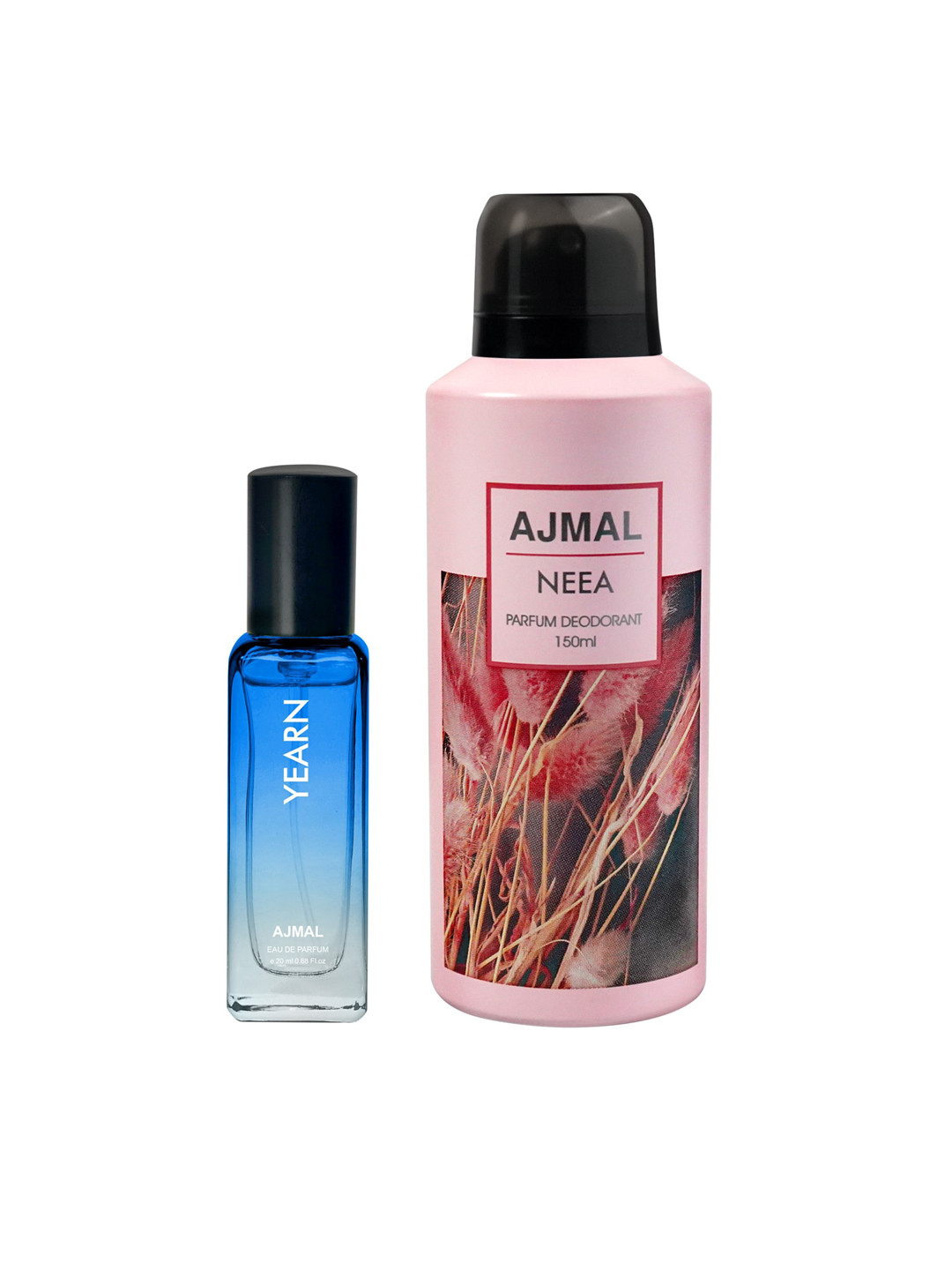

Ajmal Pack of 2 Yearn Perfume-20ml + Neea Deodorant-150ml, Pink