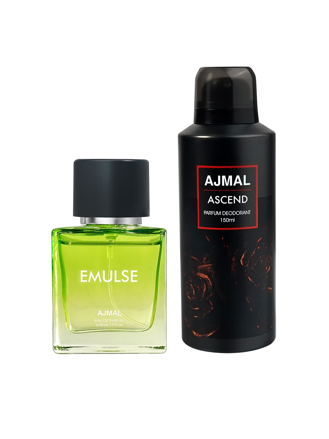 

Ajmal Set of Emulse Eau de Parfum 50ml & Ascend Deodorant 150ml, Black