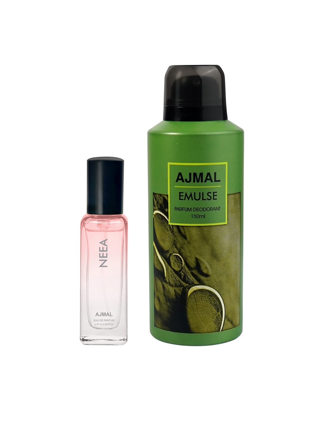 

Ajmal Pack of 2 Neea Perfume-20ml + Emulse Deodorant-150ml, Pink