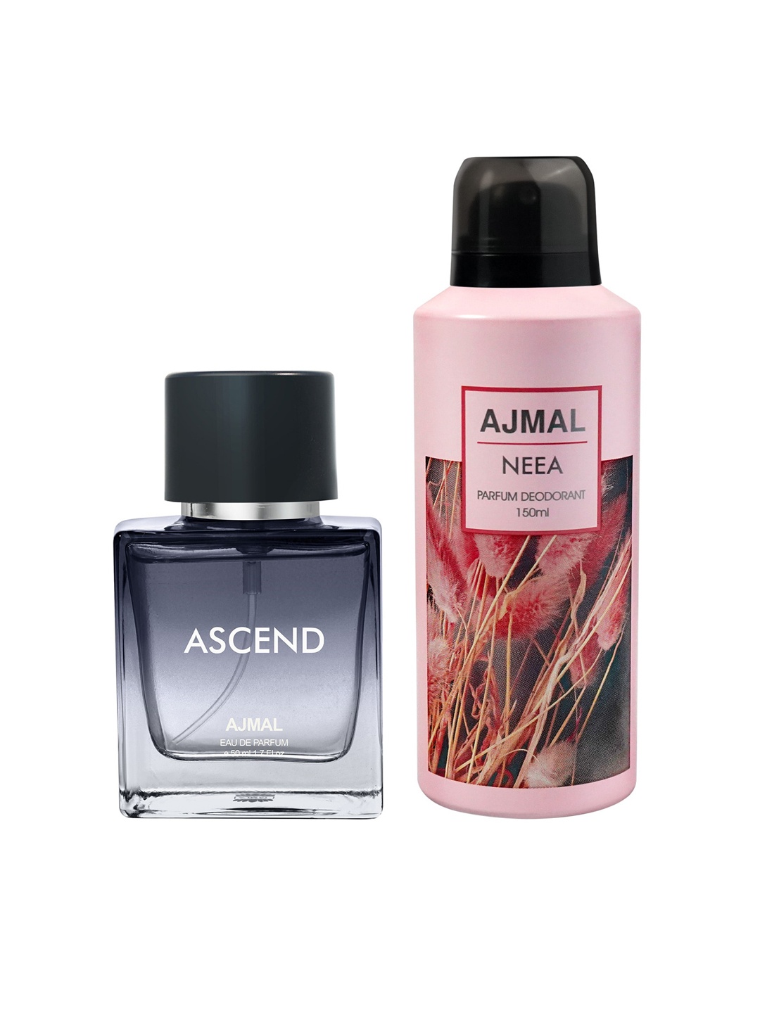 

Ajmal Set of Ascend Eau de Parfum 50ml & Neea Deodorant 150ml, Pink