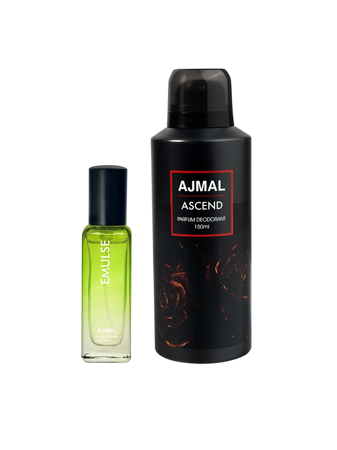 

Ajmal Set of Emulse Eau de Parfum 20ml & Ascend Deodorant 150ml, Black