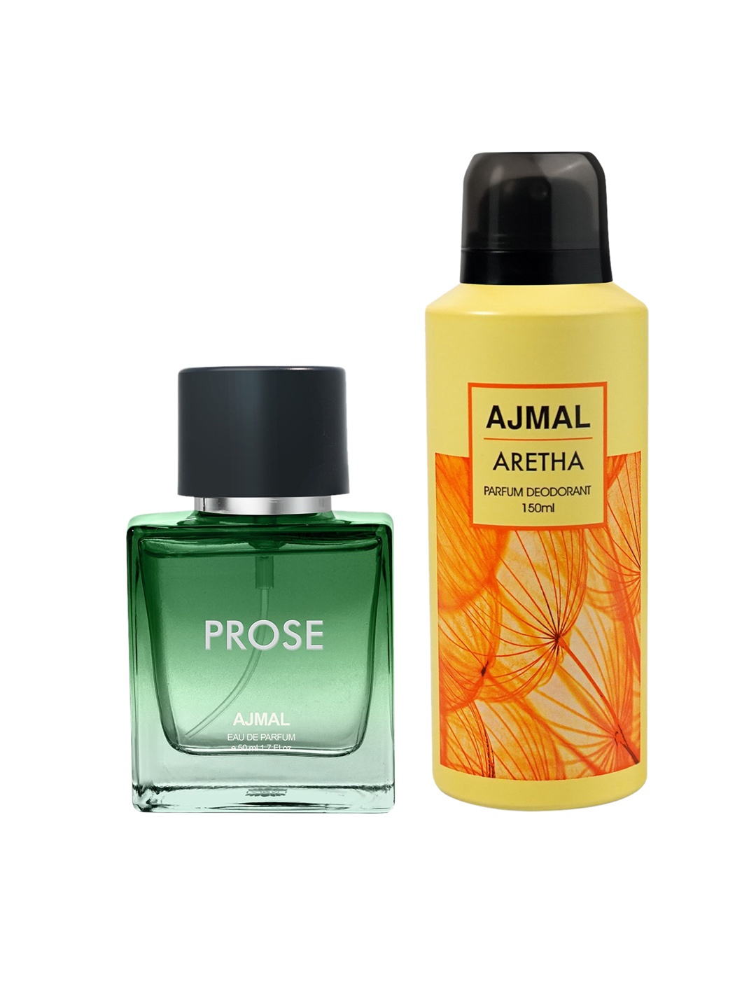 

Ajmal Set of Prose Eau de Parfum 50ml & Aretha Deodorant 150ml, Green