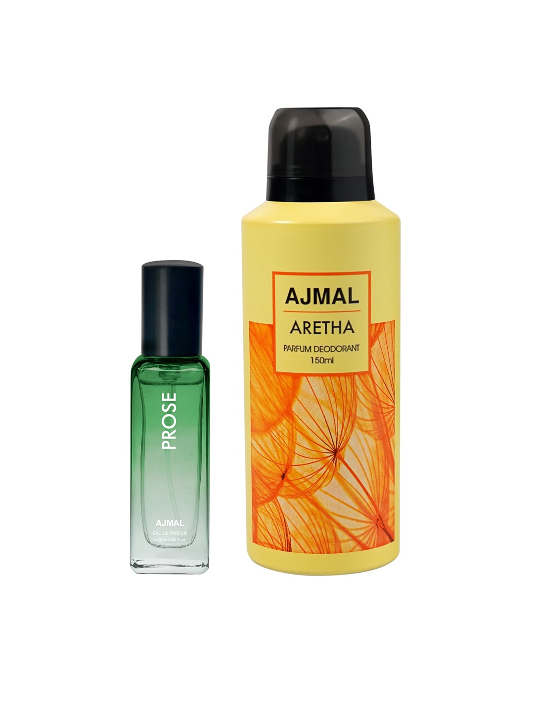 

Ajmal Set of Prose Eau De Parfum - 20 ml & Aretha Deodorant Spray - 150 ml, Green