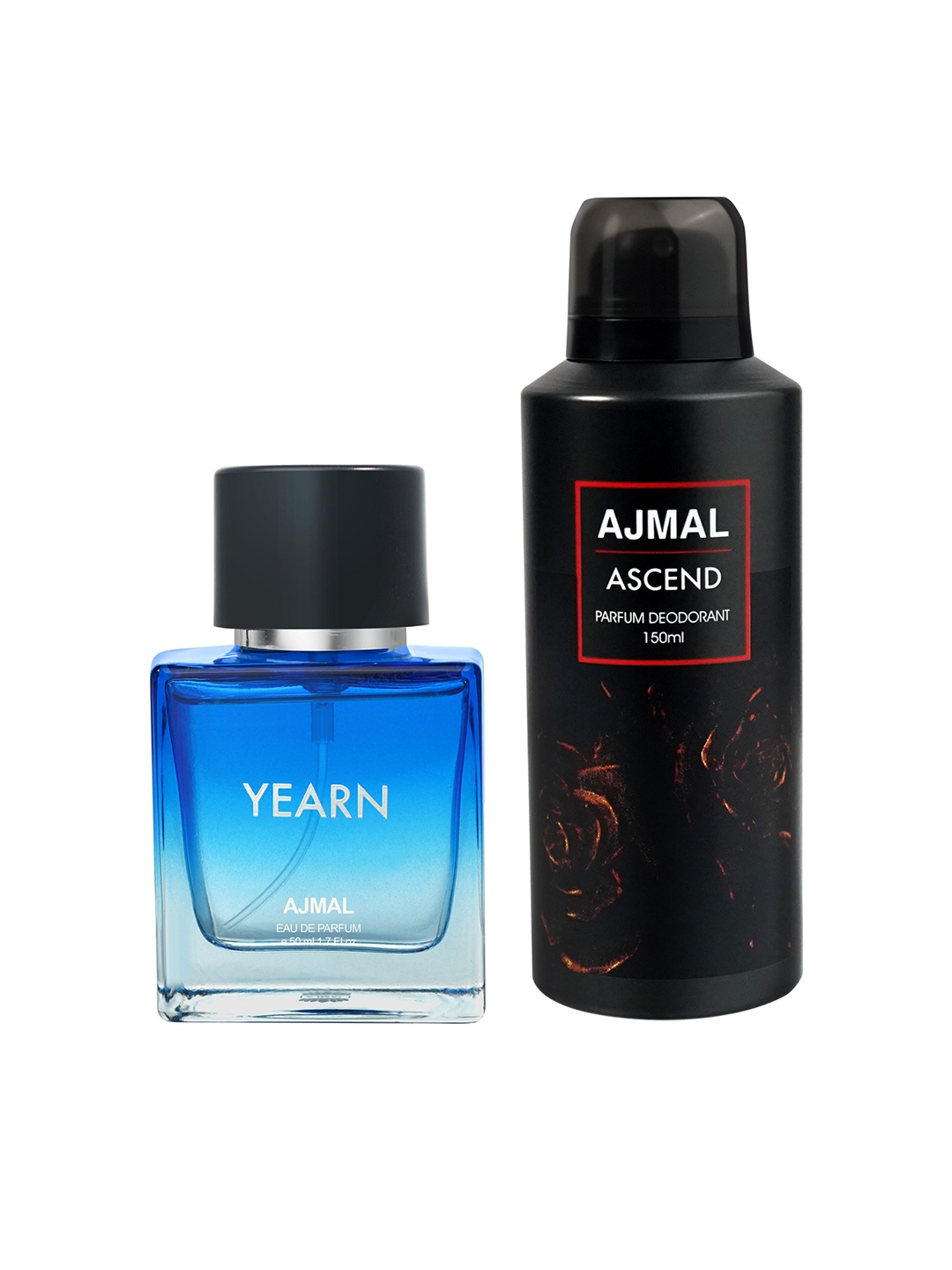 

Ajmal Set of Yearn Eau De Parfum - 50 ml & Ascend Deodorant Spray - 150 ml, Blue