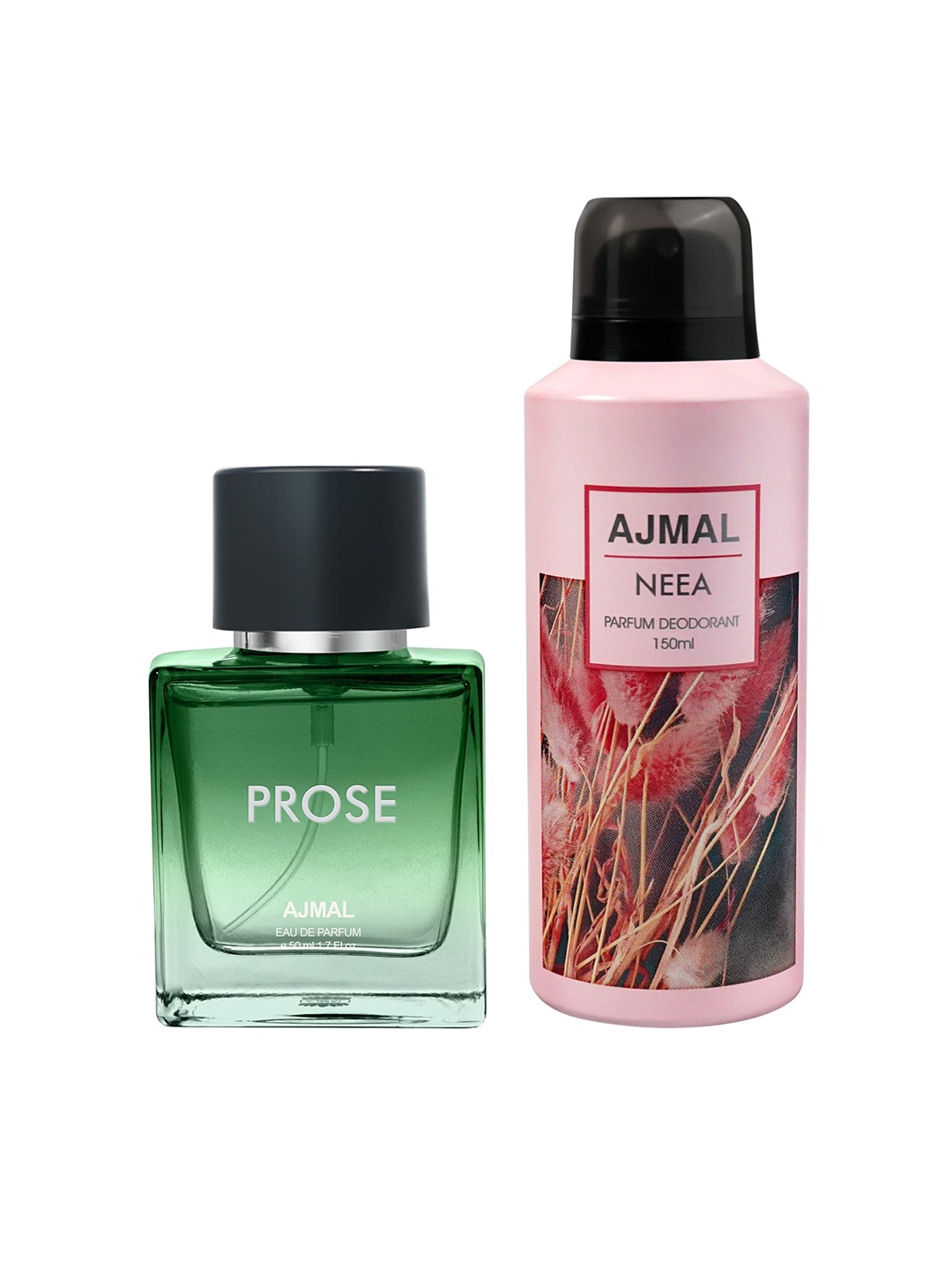 

Ajmal Pack of 2 Prose Perfume-50ml + Neea Deodorant-150ml, Pink