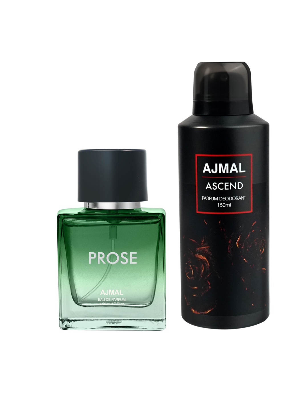 

Ajmal Pack of 2 Prose Perfume-50ml + Ascend Deodorant-150ml, Green