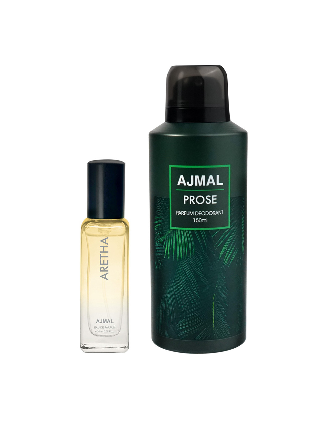 

Ajmal Set of Aretha Eau De Parfum - 20 ml & Prose Deodorant Spray - 150 ml, Green