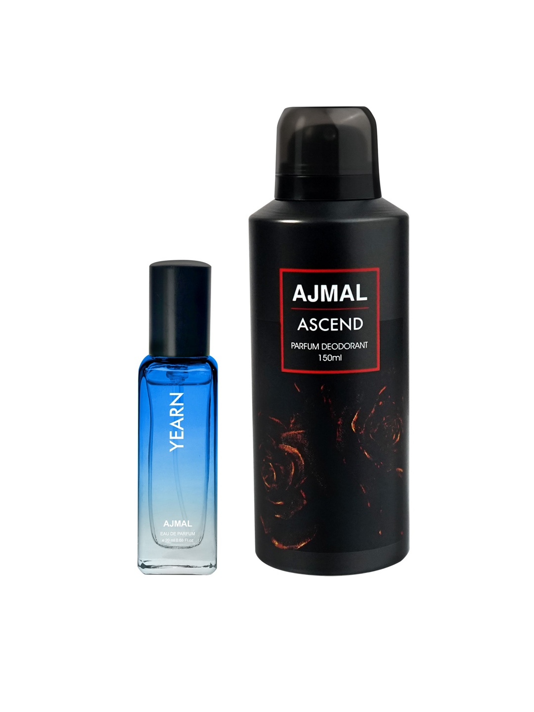 

Ajmal Set of Yearn Eau de Parfum 20ml & Ascend Deodorant 150ml, Blue