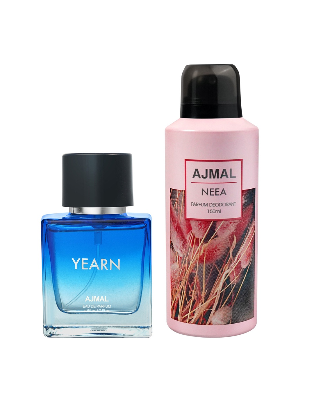 

Ajmal Set of Yearn Eau de Parfum 50ml & Neea Deodorant 150ml, Pink