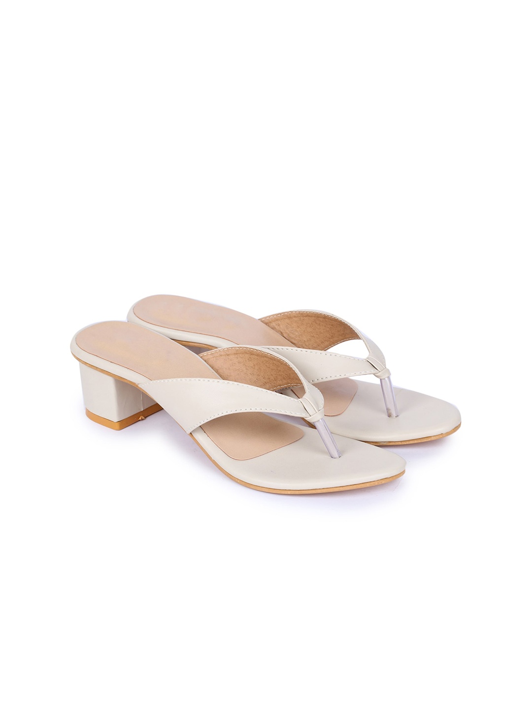 

H3F Open Toe Block Heels, White
