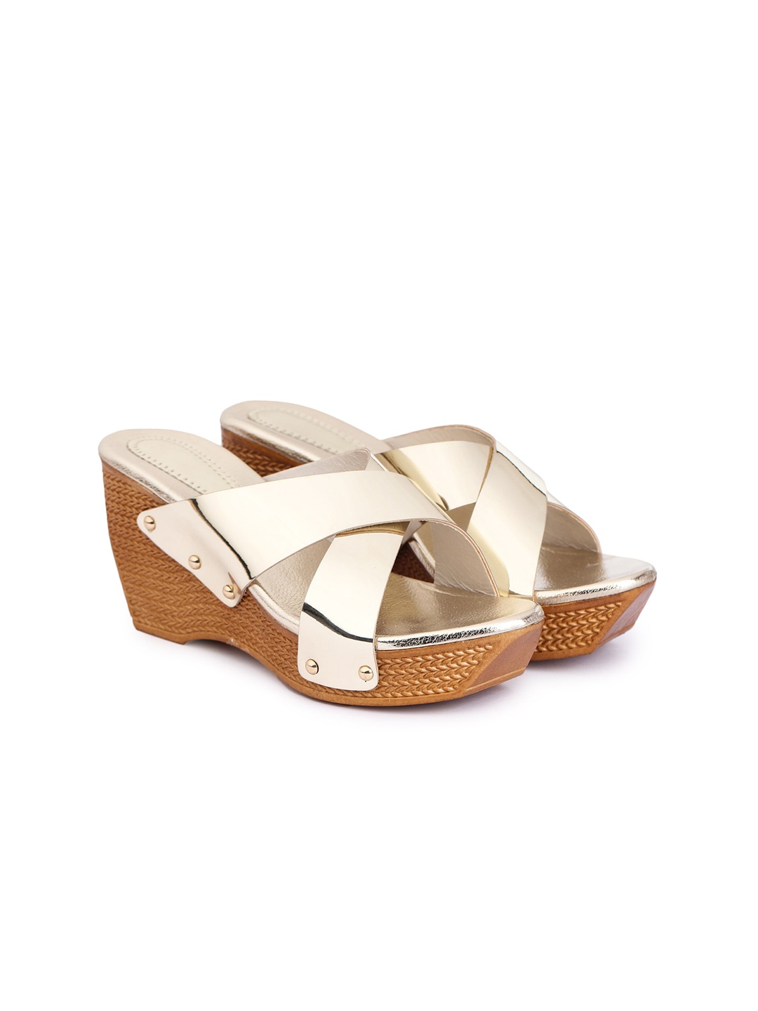 

H3F Beige Wedge Sandals Heels