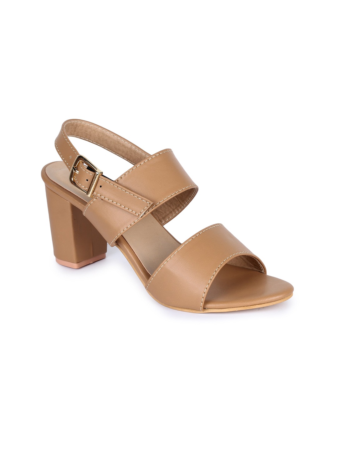 

H3F Beige Block Heels with Buckles