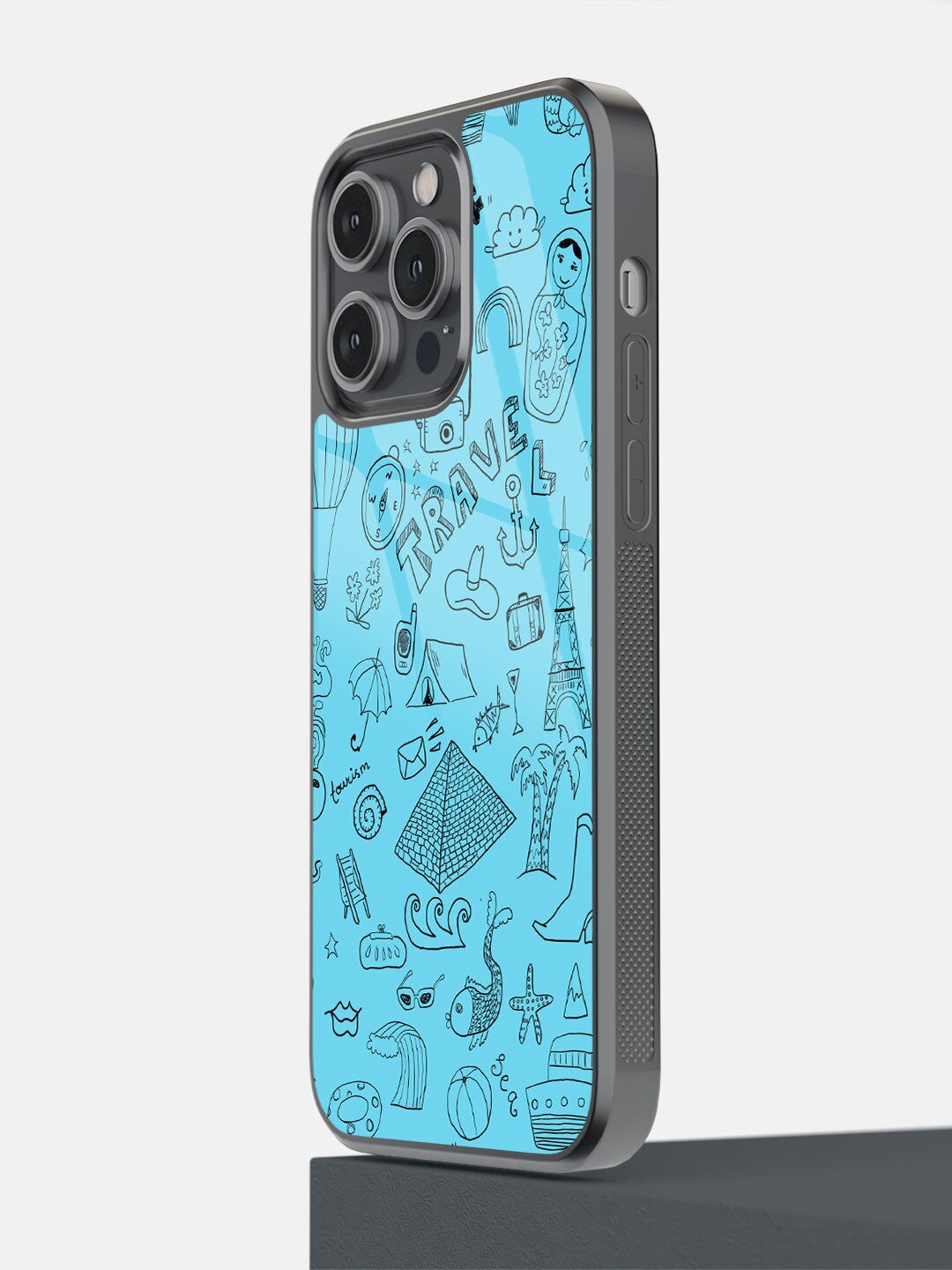 

macmerise Blue Printed iPhone 14 Pro Max Bumper Back Case