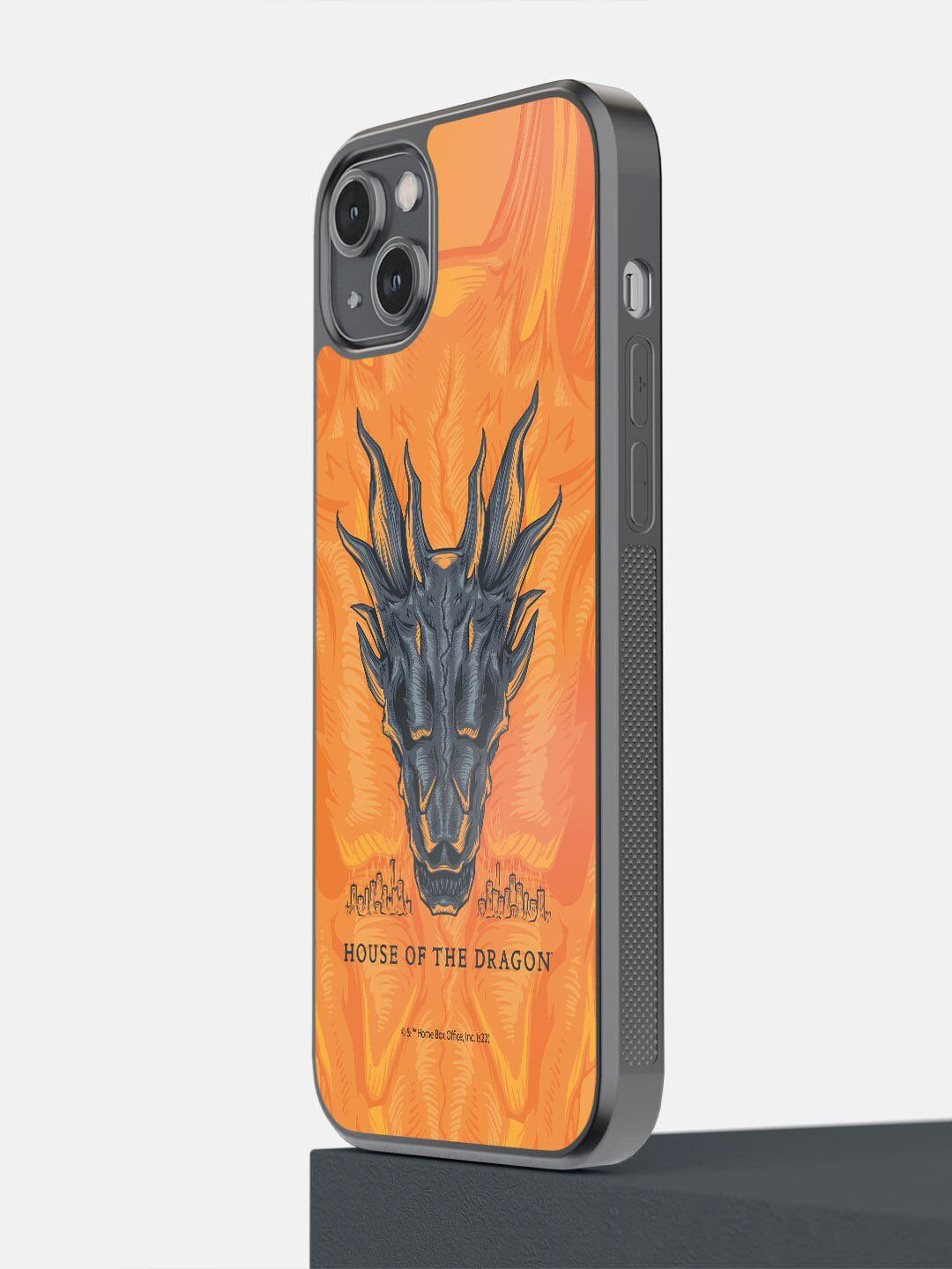 

Macmerise Orange & Black Balerion Candle Altar Design Printed iPhone 14 plus Bumper Phone Back Case