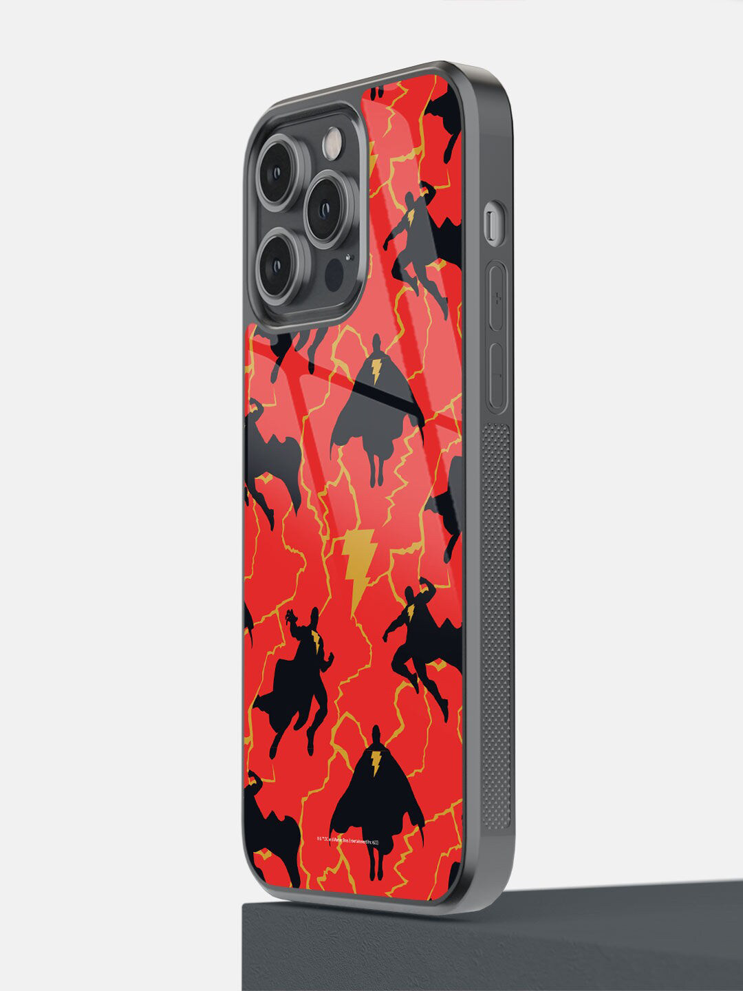 

macmerise Red & Black Justice Printed Polycarbonate iPhone 14 Pro Max Phone Back Case