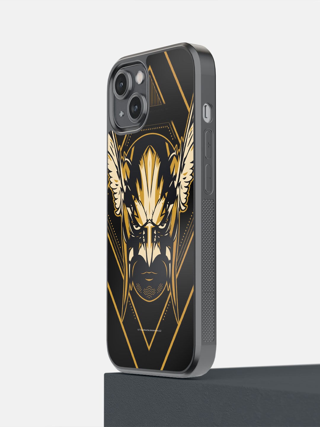 

macmerise Black & Gold-Toned Hawkman Printed iPhone 14 Phone Covers