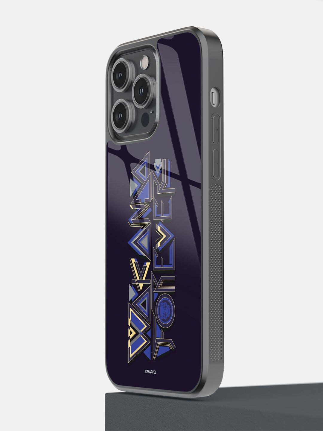

macmerise Black & Blue Wakanda Forever Typo iPhone 14 Pro Max Back Case Back Case