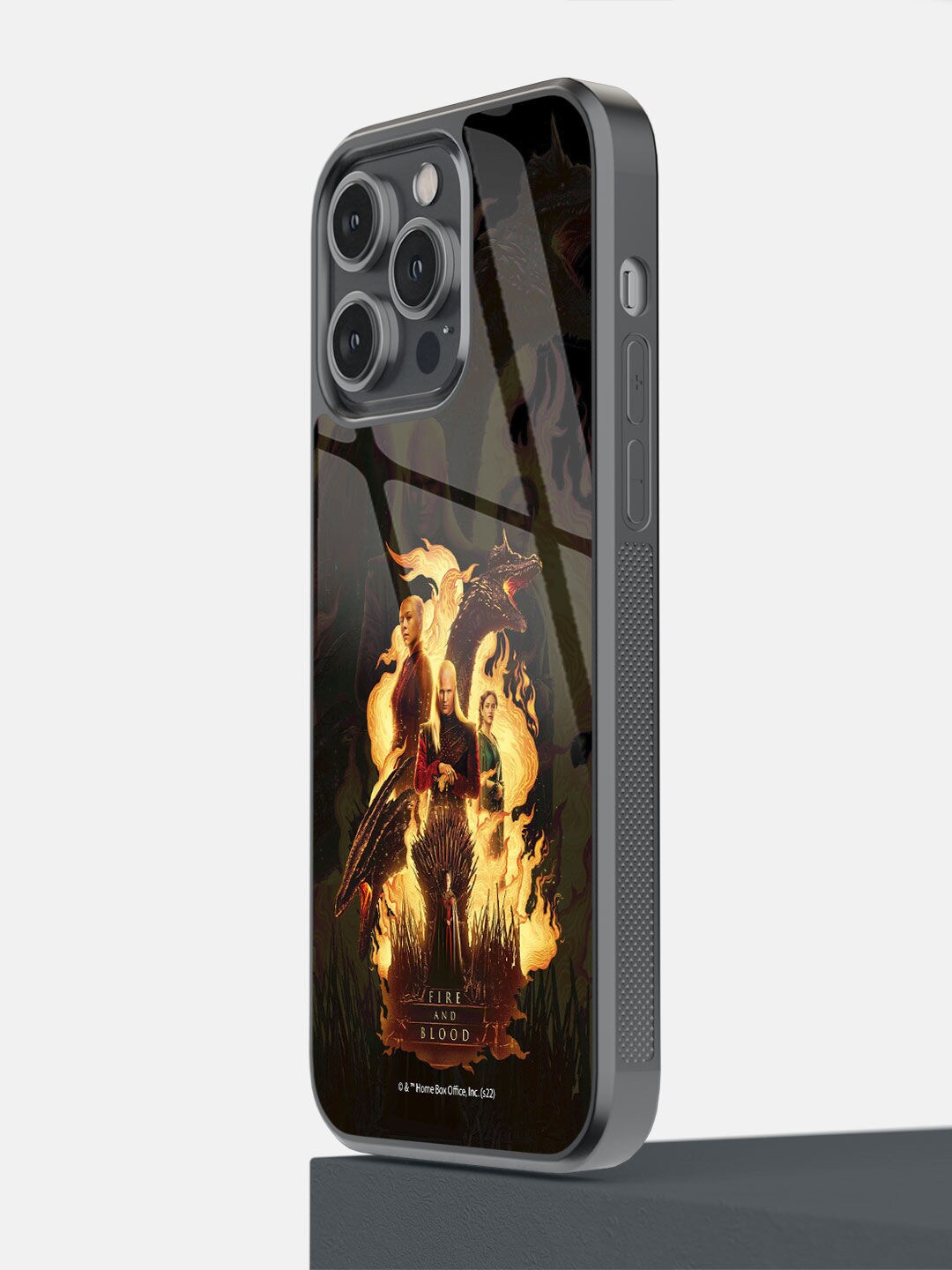 

macmerise Black Fire And Blood Team Printed iPhone 14 Pro Max Bumper Case