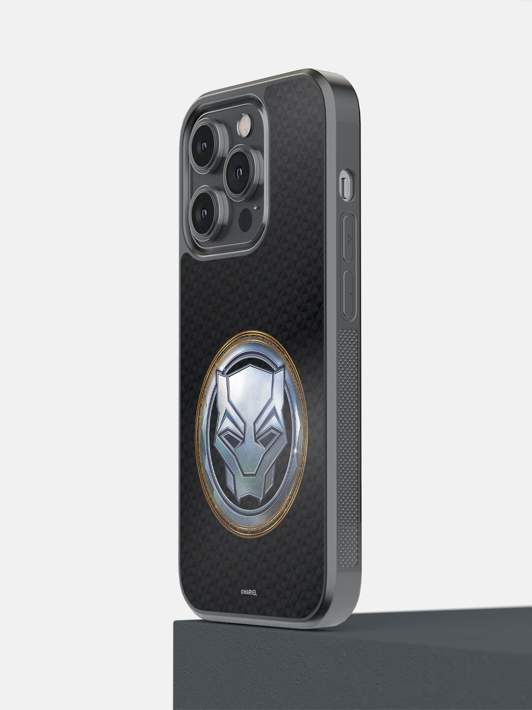 

macmerise Black Wakanda Forever Vibarnium Printed iPhone 14 Pro Bumper Back Case