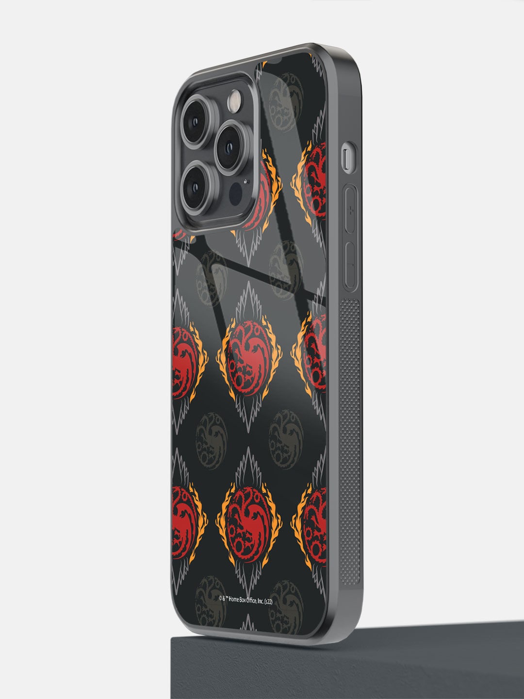 

macmerise Black & Red HOD Patterned iPhone 14 Pro Max Bumper Case